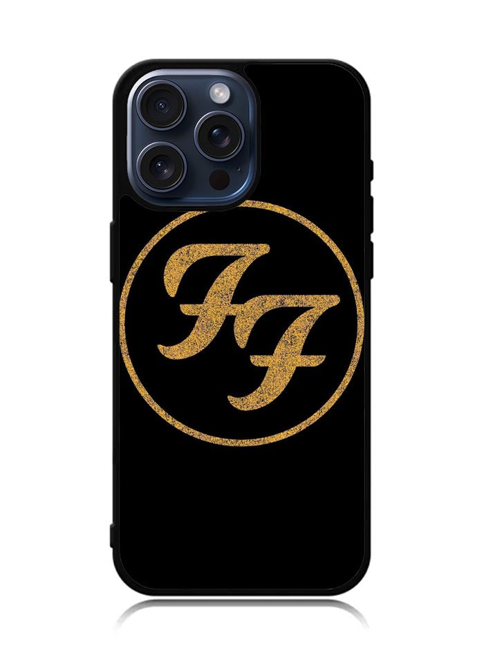 Foo Fighters Band Logo Gold iPhone 15 Pro Max Case BLN1824