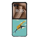 Black Friday offer Giraffe Riding Shark Motorola Moto RAZR Plus 2025 Case