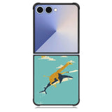 Black Friday Offer Giraffe Riding Shark Samsung Galaxy Z Flip 7 Case DC0190
