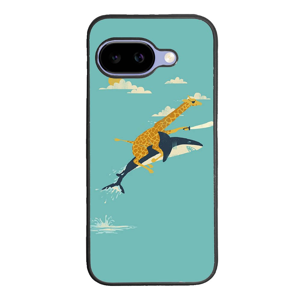 Black Friday Offer Giraffe Riding Shark Google Pixel 10A Case DC0190