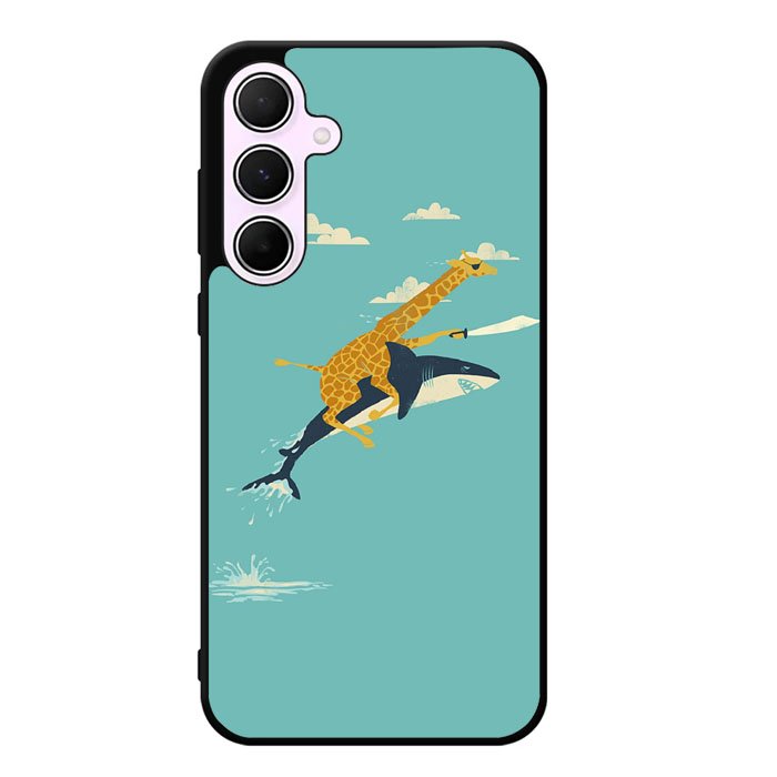Black Friday Offer Giraffe Riding Shark Samsung Galaxy A25 5G Case DC0190