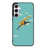 Black Friday Offer Giraffe Riding Shark Samsung Galaxy A55 5G Case DC0190