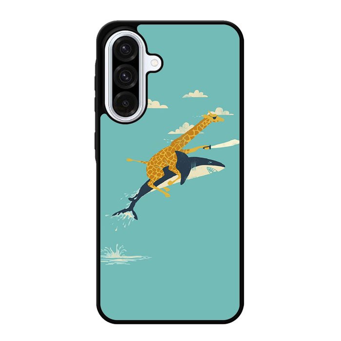 Black Friday Offer Giraffe Riding Shark Samsung Galaxy A16 Case DC0190
