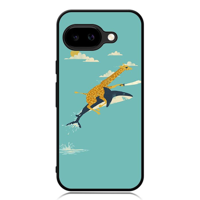 Black Friday Offer Giraffe Riding Shark Google Pixel 9A Case DC0190