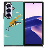 Black Friday Offer Giraffe Riding Shark Samsung Galaxy Z Fold 7 Case DC0190