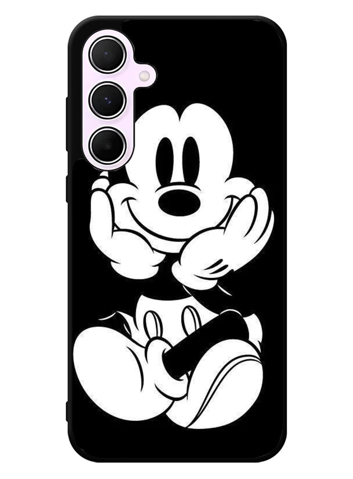 Black Mickey Mouse Samsung Galaxy A35 5G Case