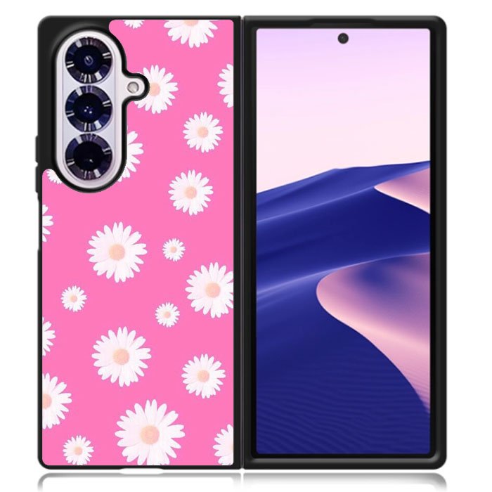 Pink Daisy Samsung Galaxy Z Fold 7 Case DC1433
