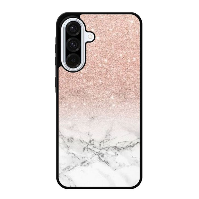 Rose Gold Glitter Ombre White Marble Samsung Galaxy A26 Case DC1587