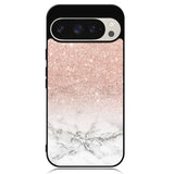 Rose Gold Glitter Ombre White Marble Google Pixel 9 Pro XL Case DC1587