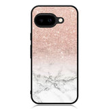Rose Gold Glitter Ombre White Marble Google Pixel 9A Case DC1587