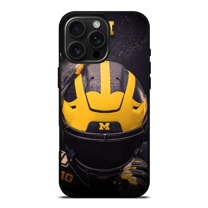 Michigan Wolverines Helmet iPhone 16 Pro Case DC1153