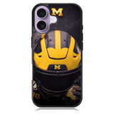 Michigan Wolverines Helmet iPhone 16 Plus Case DC1153