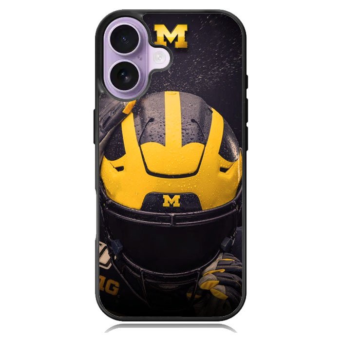 Michigan Wolverines Helmet iPhone 16 Case DC1153