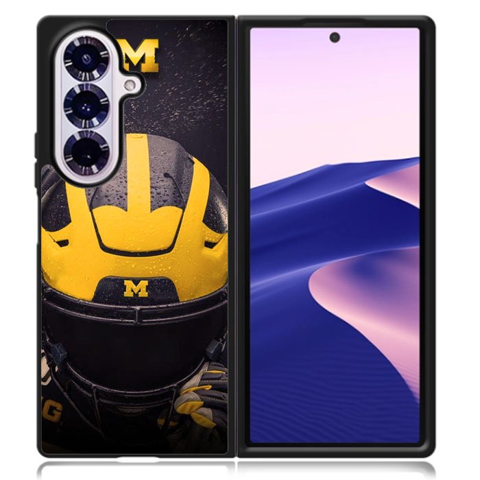 Michigan Wolverines Helmet Samsung Galaxy Z Fold 7 Case DC1153