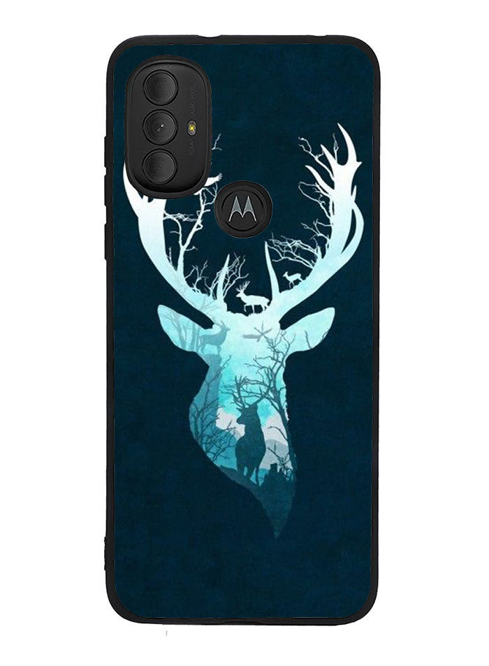 Deer Blue Winter Motorola Moto G Pure 2021 , Moto G Power 2022 Case