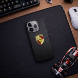 Porsche Logo Carbon iPhone 16 Pro Max Case DC1505