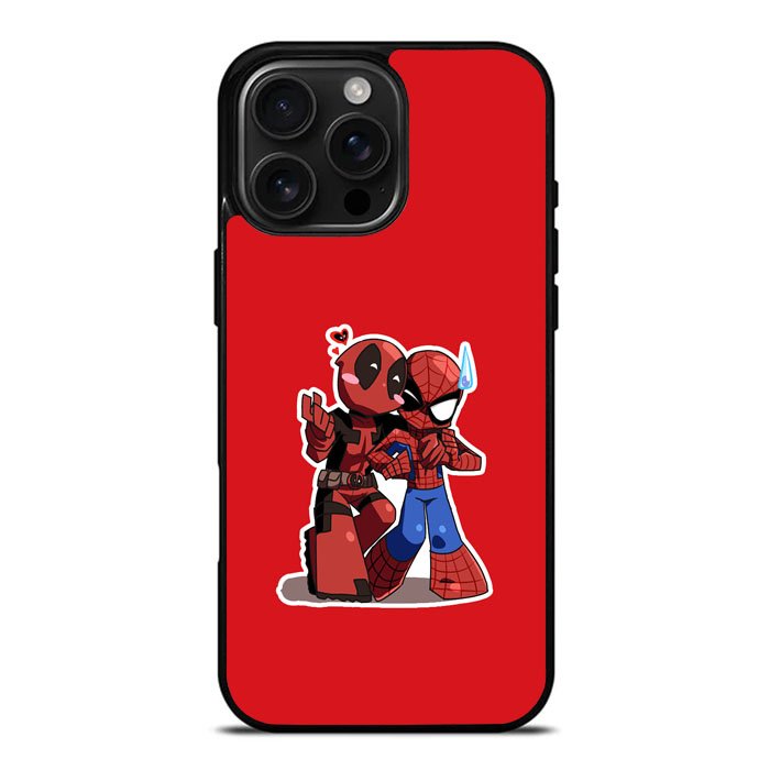 Deadpool X Spiderman Chibi iPhone 16 Pro Case DC0457