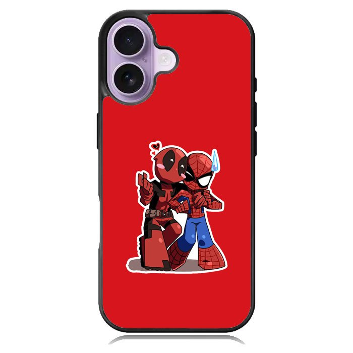 Deadpool X Spiderman Chibi iPhone 16 Plus Case DC0457