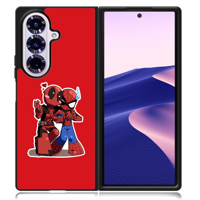 Deadpool X Spiderman Chibi Samsung Galaxy Z Fold 7 Case DC0457