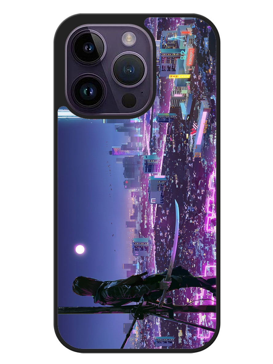 Cyberpunk City iPhone 14 Pro Max Case