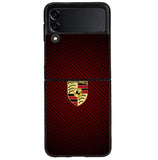 Porsche Logo Carbon Red Samsung Galaxy Z Flip 4 5G 2022 Case