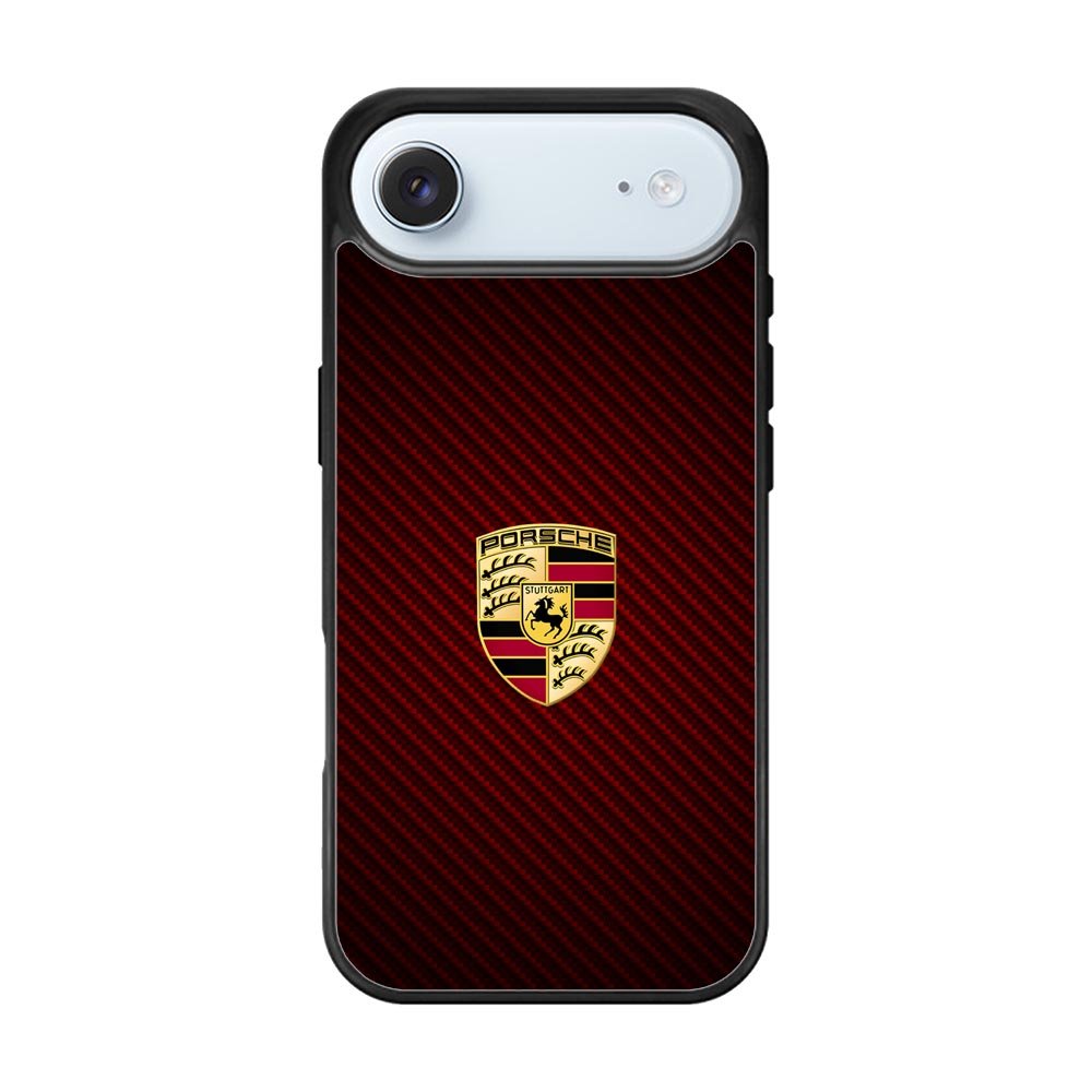 Porsche Logo Carbon Red iPhone Air Case