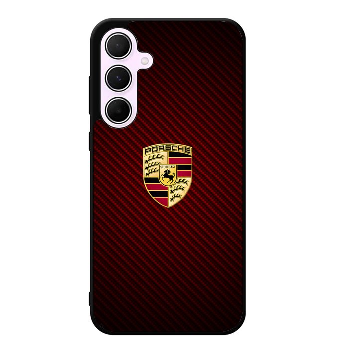 Porsche Logo Carbon Red Samsung Galaxy A25 5G Case DC1506