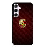 Porsche Logo Carbon Red Samsung Galaxy A35 5G Case DC1506