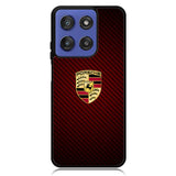 Porsche Logo Carbon Red Motorola Moto G Stylus 5G 2025 DC1506