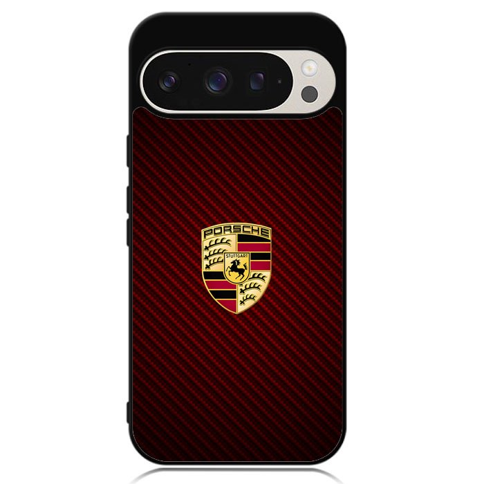 Porsche Logo Carbon Red Google Pixel 9 Pro XL Case DC1506