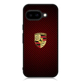 Porsche Logo Carbon Red Google Pixel 9A Case DC1506