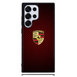 Porsche Logo Carbon Red Samsung Galaxy S24 Ultra Case DC1506