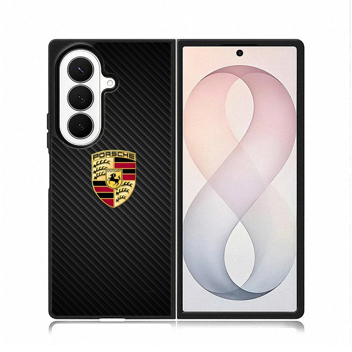 Porsche Logo Carbon Samsung Galaxy Z Fold 8 Ultra Case DC1505