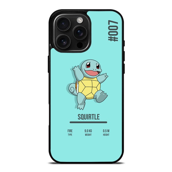 Squirtle Pokemon iPhone 16 Pro Case DC1726