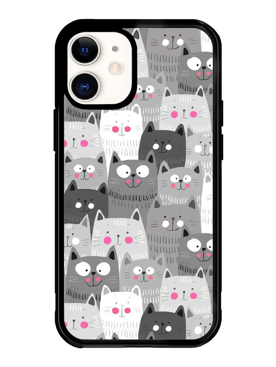 Cat Pattern iPhone 12 Mini Case