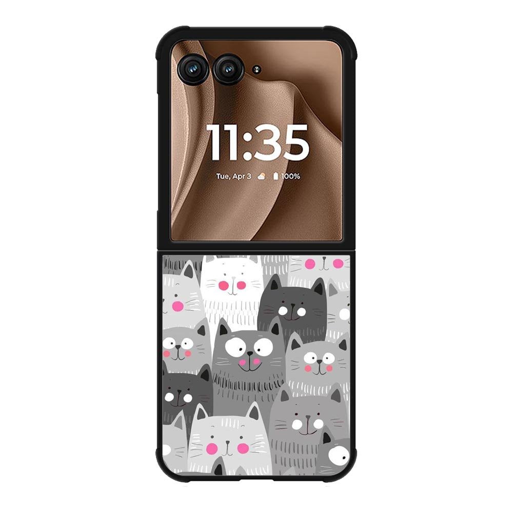 Cat Pattern Motorola Moto RAZR Plus 2025 Case