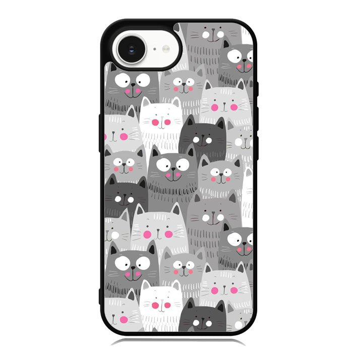 Cat Pattern iPhone 16e Case DC0298
