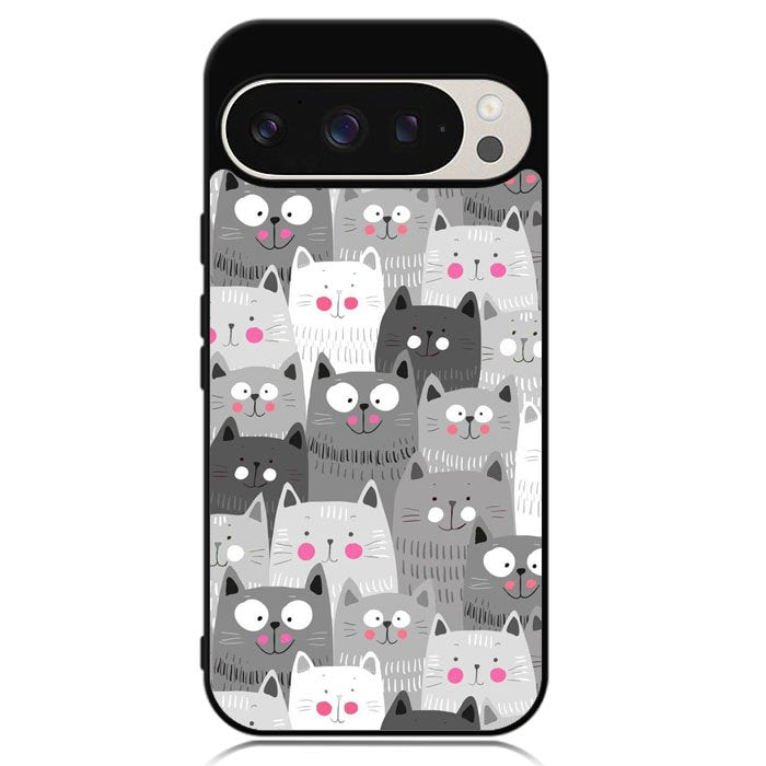 Cat Pattern Google Pixel 9 | Google Pixel 9 Pro Case DC0298