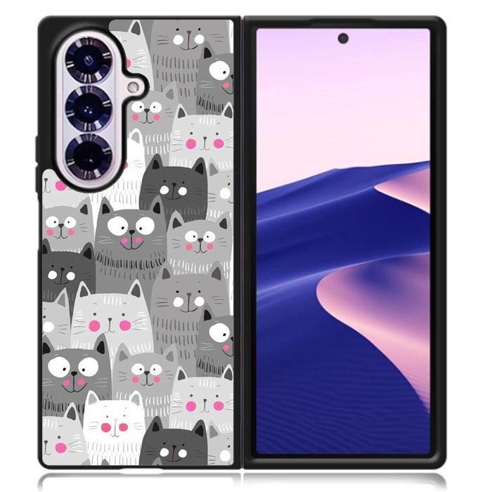 Cat Pattern Samsung Galaxy Z Fold 7 Case DC0298