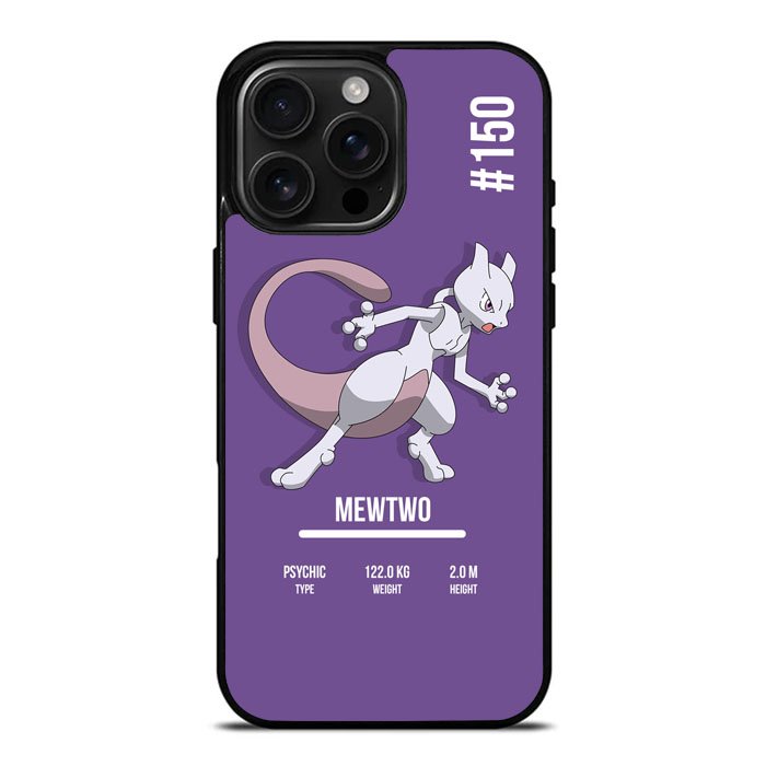 Pokemon Mewtwo iPhone 16 Pro Max Case DC1486
