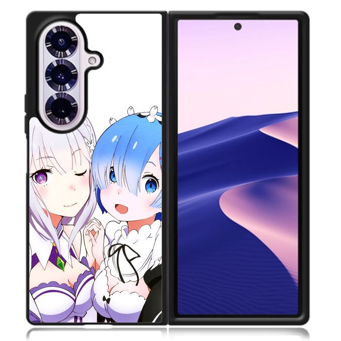 Emilia Rem Re Zero Anime Samsung Galaxy Z Fold 7 Case DC0603