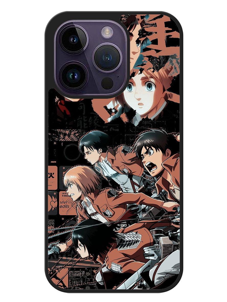 Eren Mikasa Attack On Titan iPhone 14 Pro Case BLN7745
