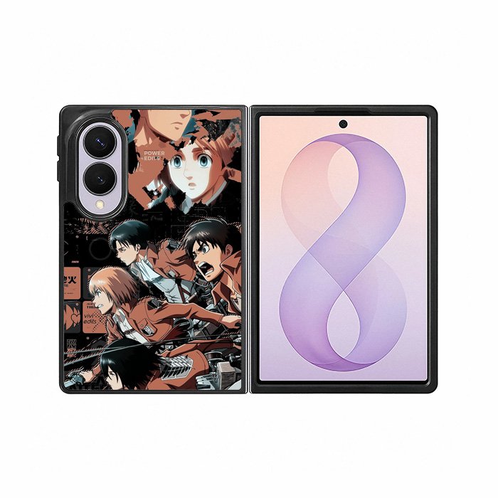 Eren Mikasa Attack On Titan Samsung Galaxy Z Fold 8 Case