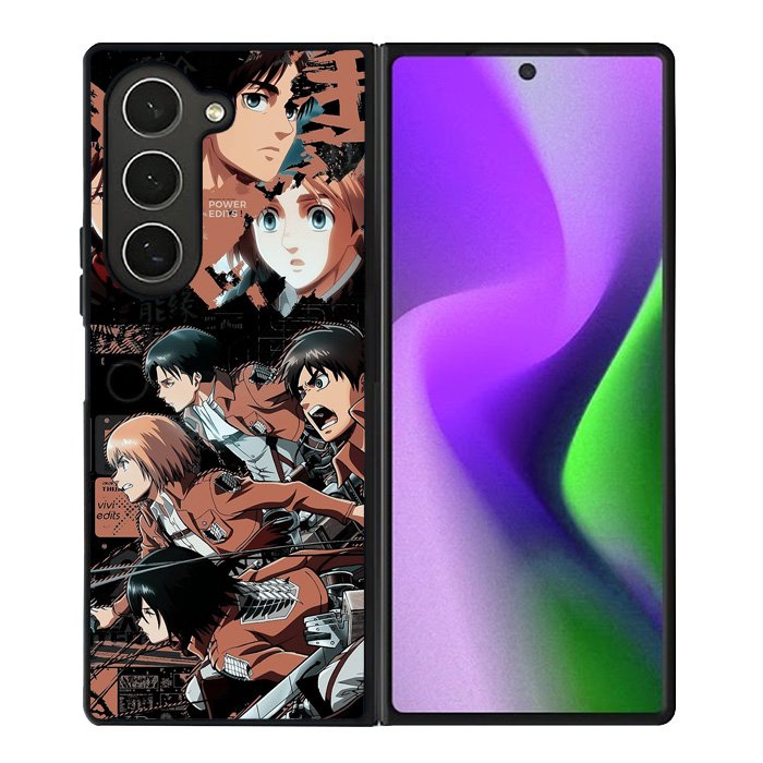 Eren Mikasa Attack On Titan Samsung Galaxy Z Fold 6 Case