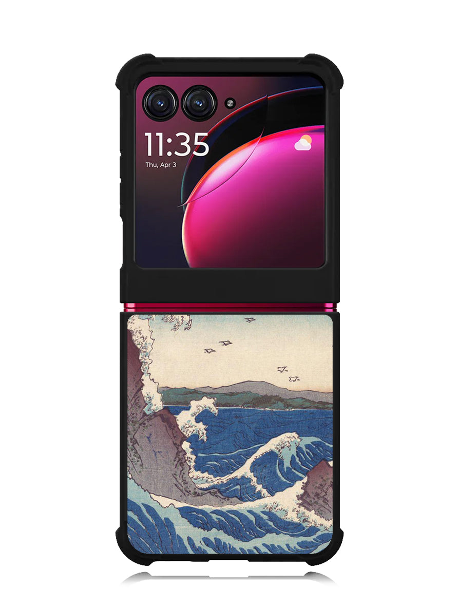 Japan Wave Art Motorola Moto Razr Plus 2023 , Moto Razr+ 2023 Case