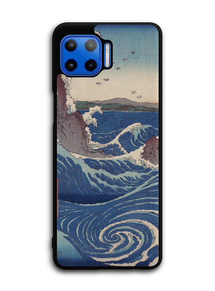 Japan Wave Art Motorola Moto One 5G Case , Moto One 5G UW Case , Moto G 5G Plus Case