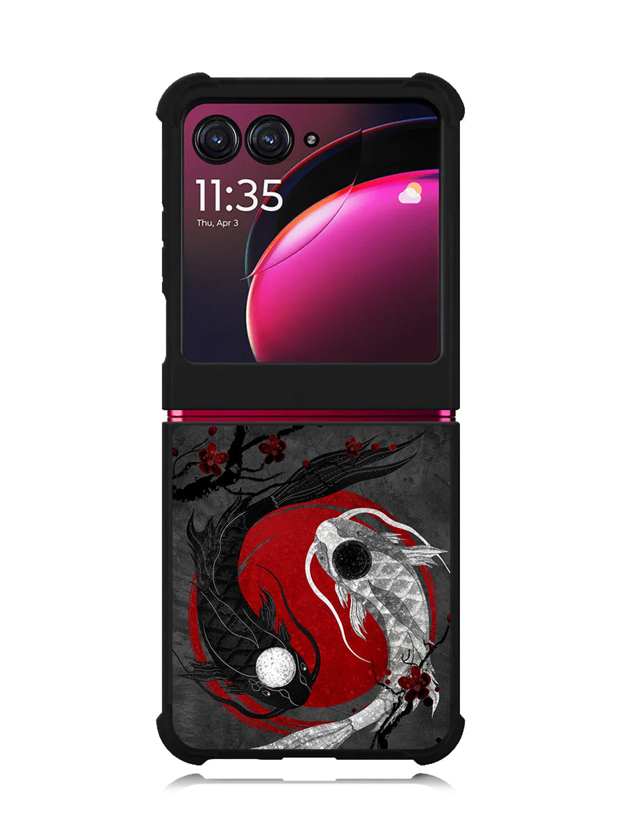 Koi Yin Yang Japan Motorola Moto Razr Plus 2023 , Moto Razr+ 2023 Case