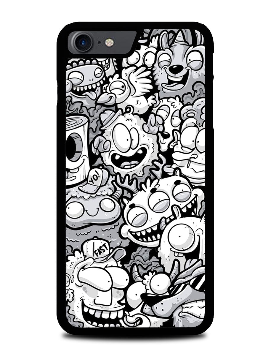 Doodle Art Cartoon iPhone SE 3rd Generation 2022 Case