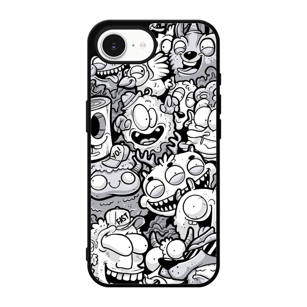 Doodle Art Cartoon iPhone 17e Case DC0545