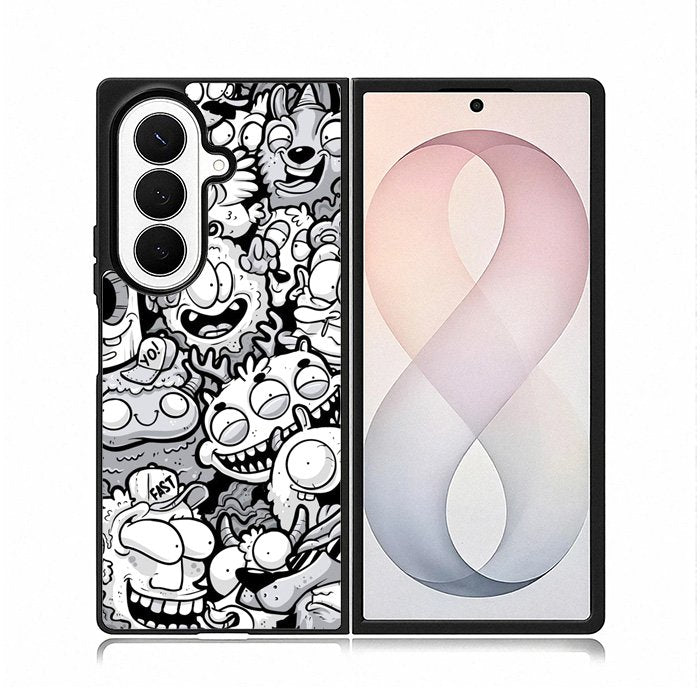 Doodle Art Cartoon Samsung Galaxy Z Fold 8 Ultra Case DC0545